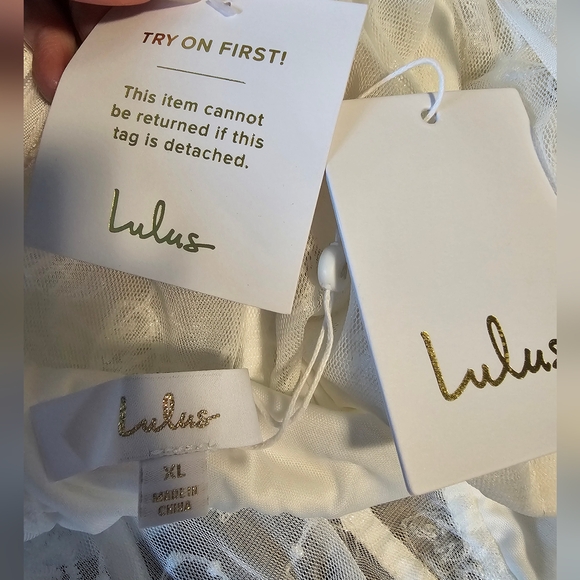 Lulus Ravishing Romance White Embroidered Feather Bustier Maxi Wedding Dress, XL - Picture 15 of 15